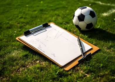 Soccer ball in grass