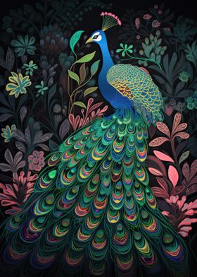 Paper Craft Peacock