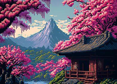 japan cityscape pixel