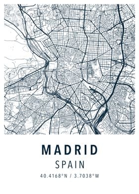 madrid simple map