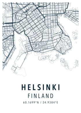 HELSINKI SIMPLE MAP