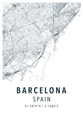 barcelona simple map