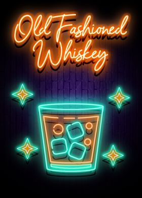 Old Fashioned Whiskey Neon