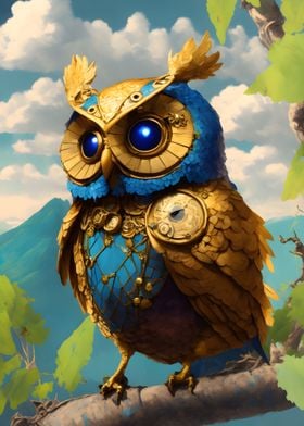 Steampunk Owl Perch