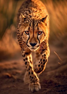 Fast Running Cheetah