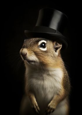 Chipmunk with top Hat