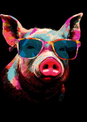 Pig With Sunglasses