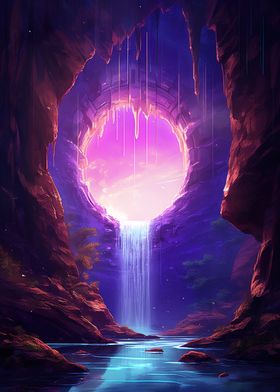 Surreal waterfall