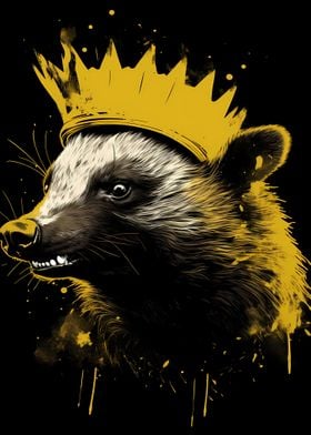 Honey Badger With Crown