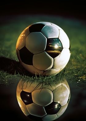 Soccer ball in grass