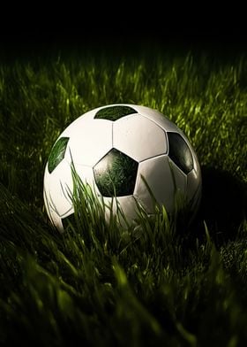 Soccer ball in grass