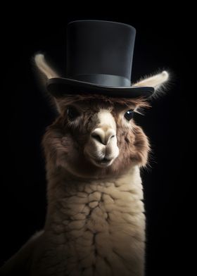 Alpaca with top Hat