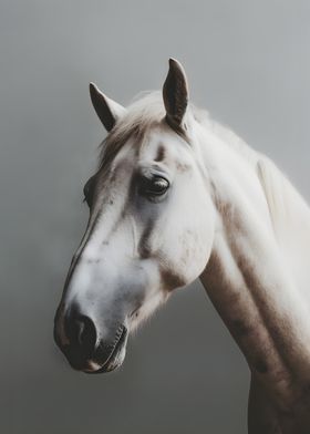 White Ranch Horse Portrait