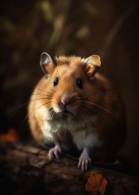 Fluffy hamster