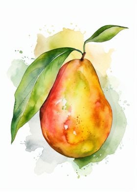 Mango Fruit Watercolor