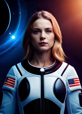 Beautiful Girl Space Suit