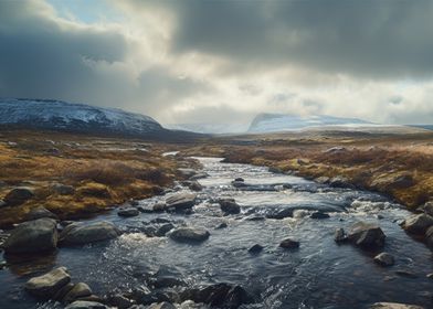 Rocky River in Lapland