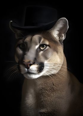 Cougar with top Hat