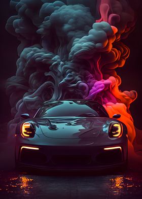 Porsche Colorful Smoke