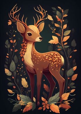 Cute Deer Animal Cartoon