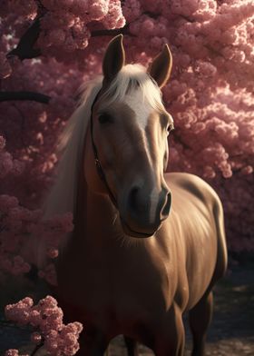 Horse Flowers Tree