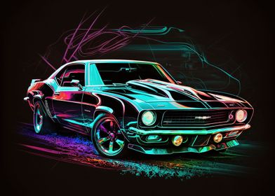 Neon Painted Chevrolet Z28