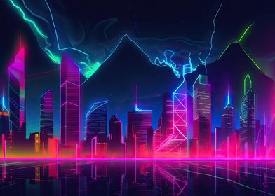 Neon City Mountains