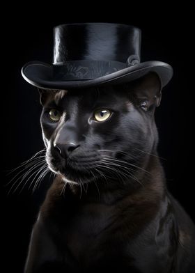 Panther with top Hat
