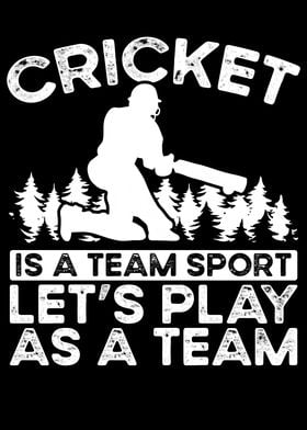 Cricket is a team sport