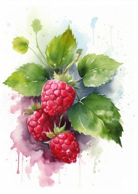 Raspberry Dragon Metal Print