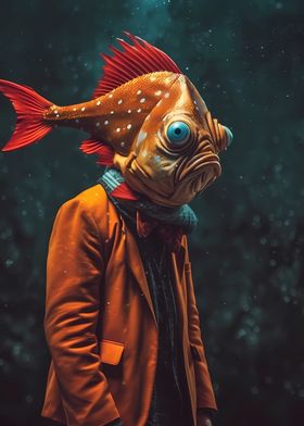 Man with Fish Head