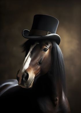 Horse with top Hat