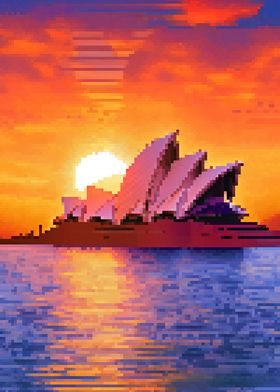 Sydney Opera Pixel art