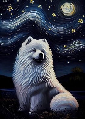 Samoyed Painting