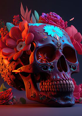 Floral Skull