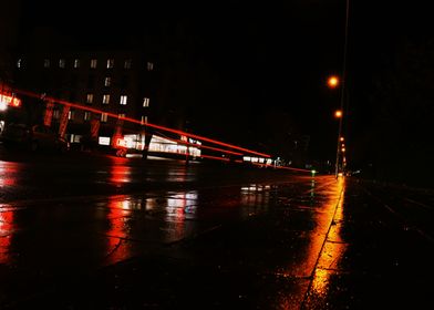 rainy city exposure photo