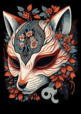Kitsune mask artwork