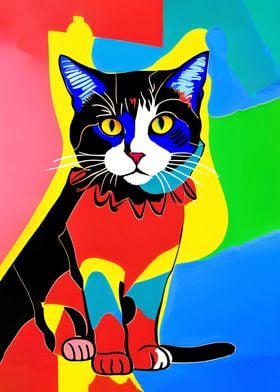 Circus Cat Painting