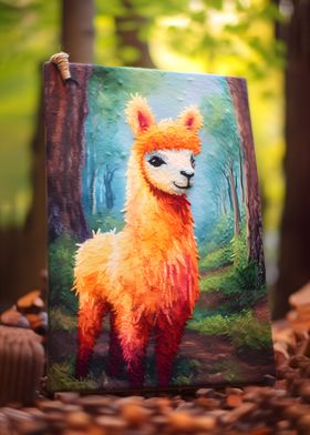 Llama Painting In Painting