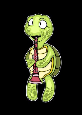 Clarinet Player Sea Turtle