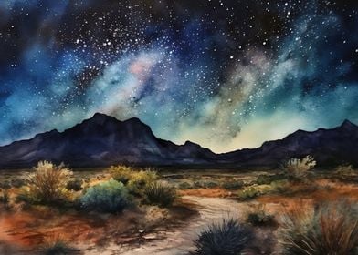 Starry Desert Night