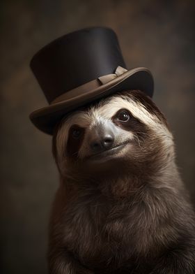 Sloth with top Hat