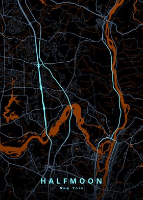 Halfmoon NY Map