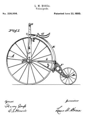 Velocipede patent 1880
