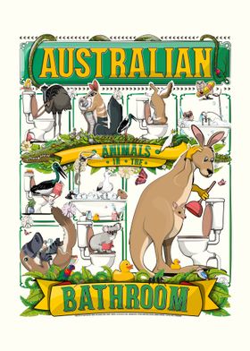 Australians using Bathroom