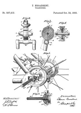 Velocipede patent 1889
