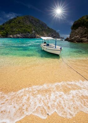 Seascape in Corfu, Greece