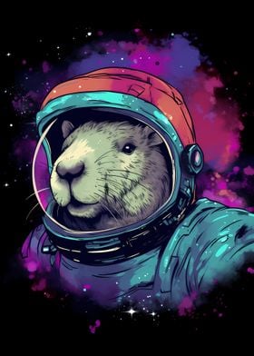 Capybara Astronaut Galaxy