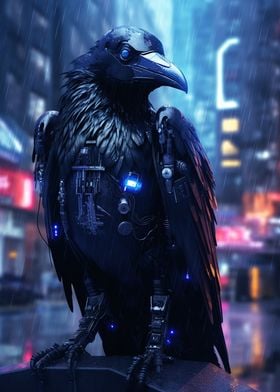 Futuristic Cyberpunk Bird