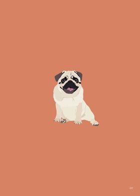 Pug Dog Illustration